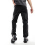 Weekday Barrel relaxed fit tapered jeans in tuned black Черный, W30 L32 - фото #2