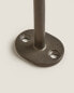 Metallic curtain pole hook