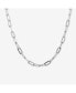 ფოტო #1 პროდუქტის Flat Chain Link Necklace Silver