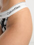 Calvin Klein mesh high leg string thong in mono heart print