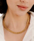 ფოტო #3 პროდუქტის Woven 18k Gold Plated Chain Necklace