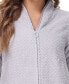 ფოტო #3 პროდუქტის Women's Front Zipper Plush Robe