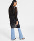 Фото #2 товара Women's Striped Long Cardigan, Created for Macy's