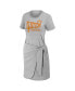 Фото #2 товара Women's Heather Gray Tennessee Volunteers Knotted T-shirt Dress