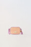 Rubberised pastel crossbody bag