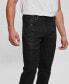 Фото #4 товара Men's Slim Tapered Pin Tuck Moto Jeans