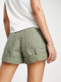 ASOS DESIGN Tall slouchy mom short in washed khaki