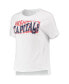 ფოტო #2 პროდუქტის Women's Red, White Washington Capitals Resurgence Slub Burnout Raglan T-shirt and Joggers Sleep Set