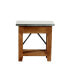 Фото #6 товара Millwork Wood and Zinc Metal End Table with Shelf