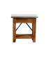 Millwork Wood and Zinc Metal End Table with Shelf