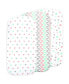 Фото #1 товара Baby Bassinet Sheet Set for Boy and Girl, 3 Pack, Universal Fitted for Oval, Hourglass & Rectangle Bassinet Mattress, Fitted Sheets.