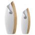 Set of 2 Vases Alexandra House Living White Golden Ceramic 27 x 17 x 47 cm (2 Pieces)