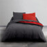 TODAY 2-Personen-Bettgarnitur aus Baumwolle - 240x260 cm - Zweifarbiges Grau und Rot Alix