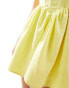 Фото #4 товара Heiress Beverly Hills exclusive premium crepe corset detail a line mini dress in light yellow