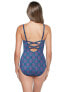 Фото #3 товара Miraclesuit 293789 Women's Danube Bleu Captivate One Piece Swimsuit, Multi, 16