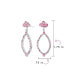 Large Statement Open Teardrops Gemstone Leaf Chandelier Earrings For Women .925 Sterling Silver