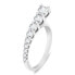 Elegant silver ring with zircons RI119W