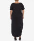 ფოტო #2 პროდუქტის Plus Size Short Sleeve V-neck Maxi Dress