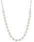 ფოტო #1 პროდუქტის Cultured Freshwater Rice Pearl (5-5-1/2mm) Paperclip Link 18" Statement Necklace in Sterling Silver