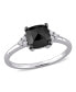 ფოტო #1 პროდუქტის Black and White Diamond (1 1/3 ct. t.w.) Engagement Ring in 14k White Gold