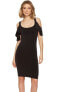 Фото #1 товара Nicole Miller 241979 Womens Sophia Cold Shoulder Sleeve Dress Black Size Medium
