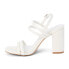 Фото #3 товара BEACH by Matisse Crowne Block Heels Ankle Strap Womens White Dress Sandals CROW