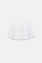 SLUB KNIT COTTON CROPPED T-SHIRT