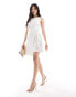 Nobody's Child Lotte tie waist mini dress in cream