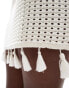 Фото #2 товара Threadbare crochet tassel mini skirt in cream