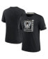 Фото #1 товара Men's Black Las Vegas Raiders Wordmark Logo Tri-Blend T-shirt