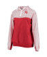 ფოტო #3 პროდუქტის Women's Crimson Oklahoma Sooners Chevron Swishy Quarter-Zip Hoodie Jacket