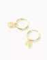 Фото #4 товара Kingsley Ryan gold plated earrings with dangley happy face in gold