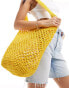 South Beach crochet tote bag in yellow