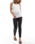 ONLY Maternity Kendell coated skinny jeans in black