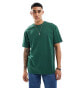 ASOS DESIGN relaxed t-shirt in dark green with souvenir back print