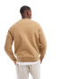 Фото #4 товара Polo Ralph Lauren central script logo double knit sweatshirt in tan