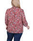 Фото #2 товара Plus Size 3/4 Sleeve Chiffon Blouse