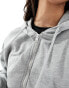 Фото #6 товара ASOS 4505 oversized zip through hoodie in grey marl - LGREY