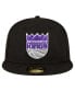 Men's Black Sacramento Kings 59FIFTY Fitted Hat Черный, 6 7/8 - фото #2