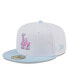 ფოტო #1 პროდუქტის Men's Light Blue Los Angeles Dodgers Spring Color Basic Two-Tone 59Fifty Fitted Hat