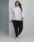 ფოტო #5 პროდუქტის Plus Size Imitation Pearl Blouse, First@Macy’s