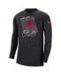 ფოტო #3 პროდუქტის Men's Black Distressed Chicago Bulls Courtside Max 90 Vintage-Like Wash Statement Edition Long Sleeve T-shirt