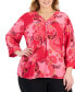 Plus Size Glamorous Garden Utility Top, Created for Macy's