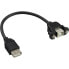 Фото #1 товара InLine USB 2.0 Adapter Cable Type A female / Chassis Connector Type B - 0.2m