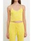 ფოტო #1 პროდუქტის Women's Knit Cami Crop Top