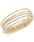 Фото #1 товара Multi-Layered Textured Bangle Bracelet in 10k Tri-Color Gold