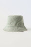 Фото #2 товара Denim bucket hat with label