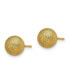 ფოტო #2 პროდუქტის Stainless Steel Polished Laser cut Yellow plated Ball Earrings
