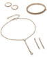 ფოტო #3 პროდუქტის Gold-Tone Crystal Circle Threader Earrings