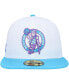Men's White Boston Celtics Vice Blue Side Patch 59FIFTY Fitted Hat